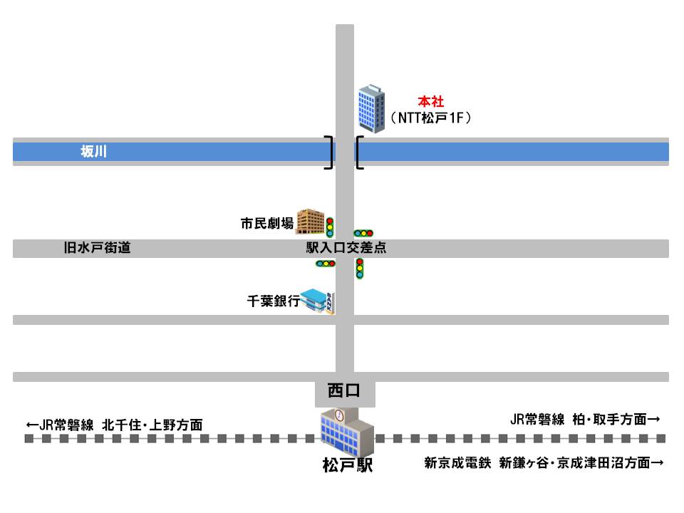 本社周辺地図